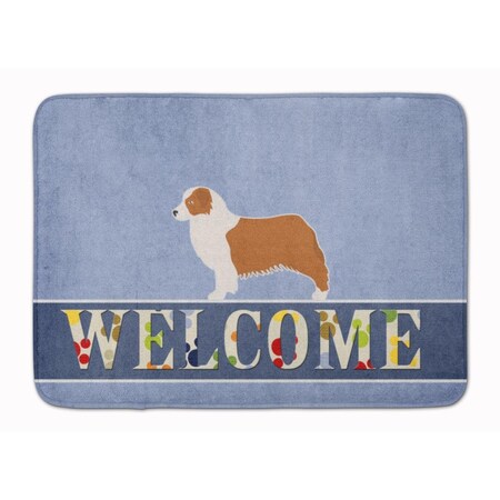 Carolines Treasures Australian Shepherd Dog Welcome Machine Washable Memory Foam Mat BB5537RUG